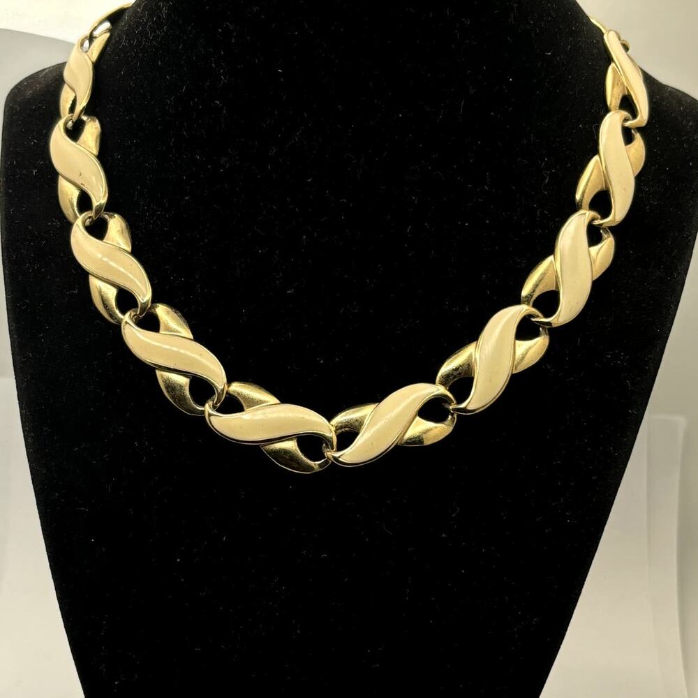 Vintage Gold & Cream Necklace